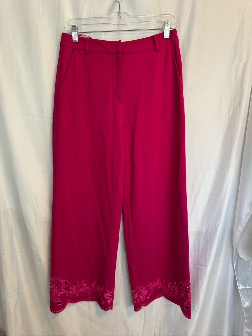 Christy Lynn Charles Pant Plum Embroidered Hem Size 6